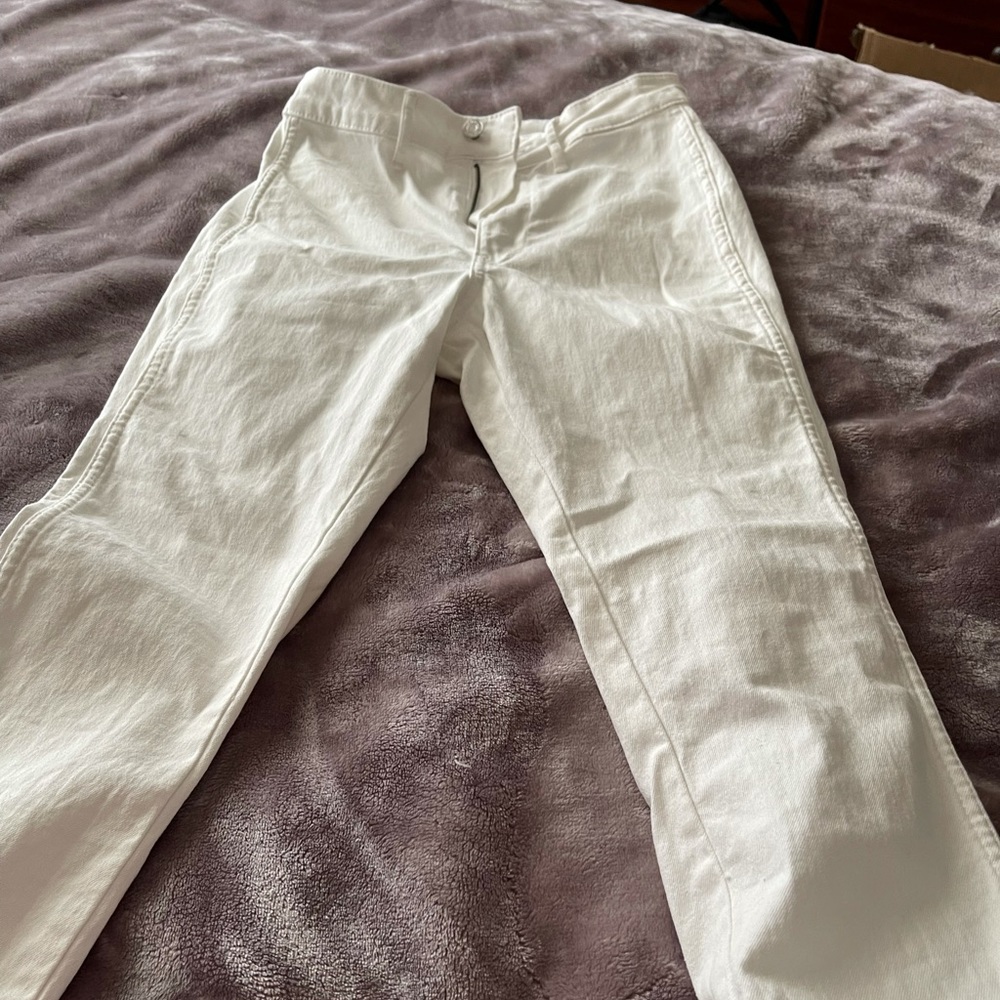 White & denim jeans size 27.